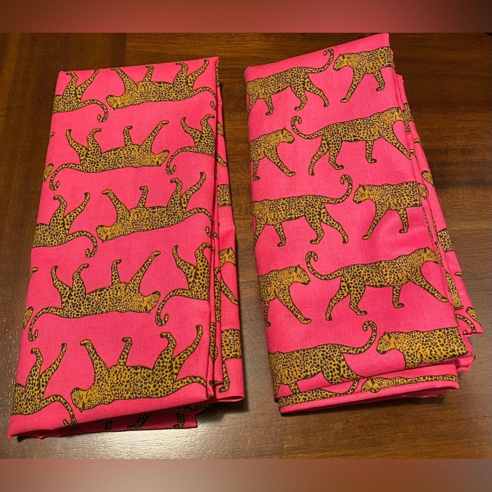 Handmade Pink leopard print pillowcases